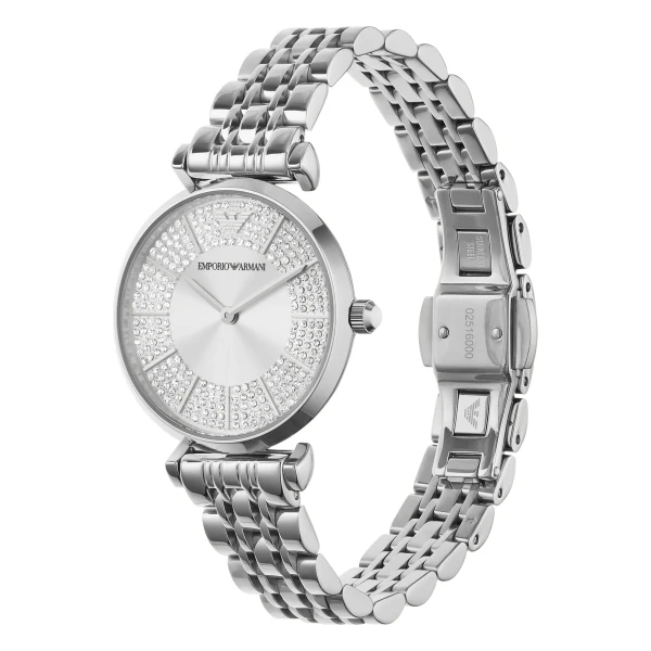 Armani Gianni T-Bar Quartz Stållänk Silver