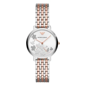 Armani Kappa Quartz Stållänk Silver