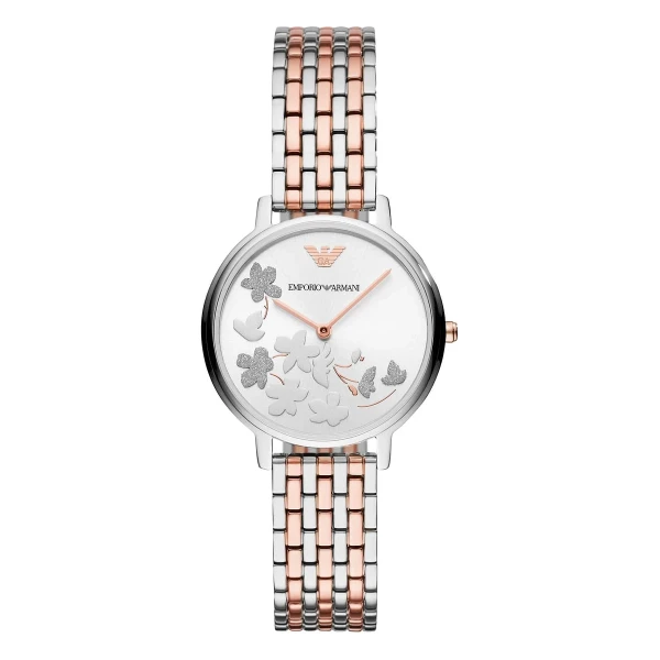 Armani Kappa Quartz Stållänk Silver