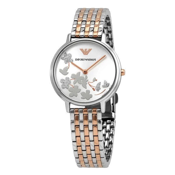 Armani Kappa Quartz Stållänk Silver