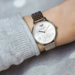 Armani Kappa Quartz Stållänk Silver