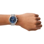 Armani Mario Quartz Kronograf Stållänk Blå