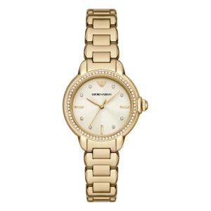 Armani Mia Quartz Guldfärgad Stållänk Äggskalsvit