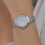 Armani Mia Quartz Stållänk Vit Pärlemor