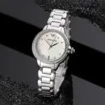 Armani Mia Quartz Stållänk Vit Pärlemor