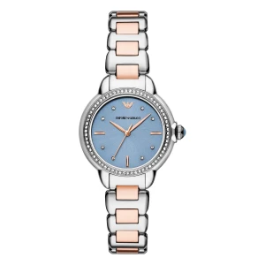 Armani Mia Quartz Tvåfärgad Stållänk Blå