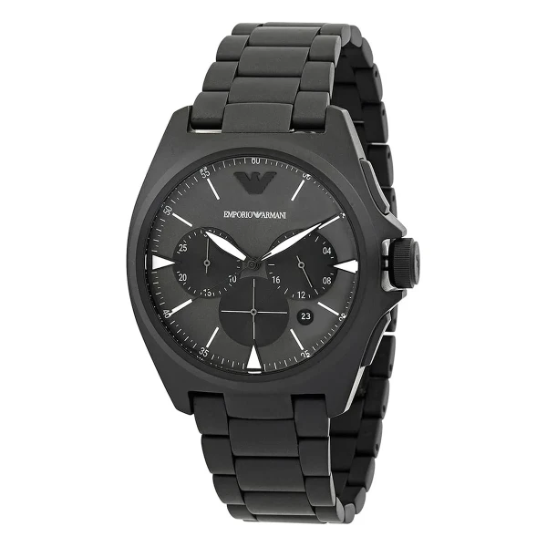 Armani Nicola Quartz Kronograf Svart Stållänk Grå