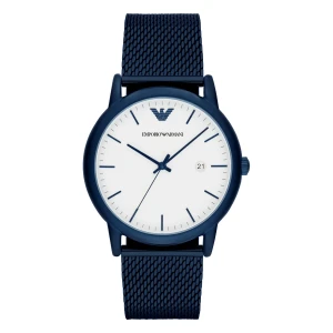 Armani Quartz Blå Boett Mesharmband Vit
