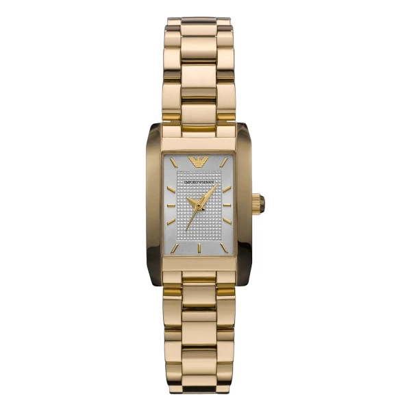 Armani Quartz Guldfärgad Stållänk Silver