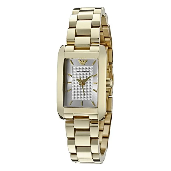 Armani Quartz Guldfärgad Stållänk Silver