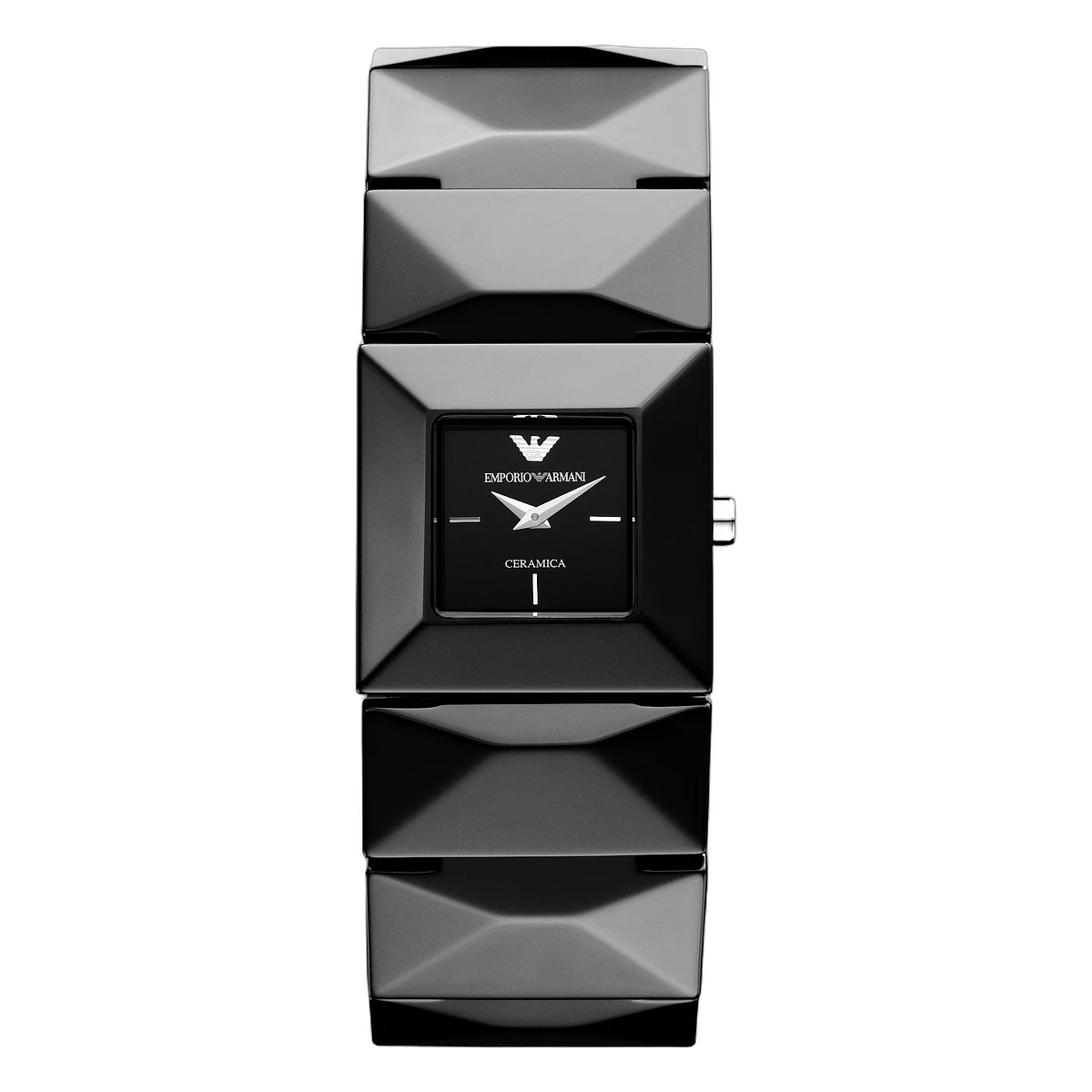 Armani Quartz Keramiklänk Svart Armani Quartz Keramiklänk Svart