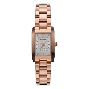 Armani Quartz Roséguldfärgad Stållänk Silver