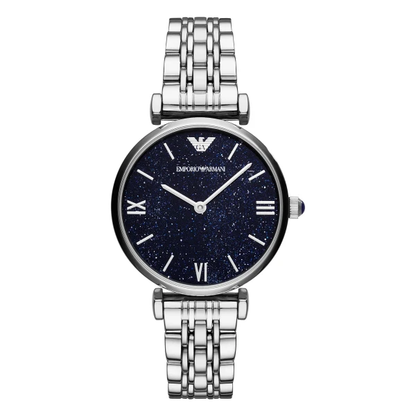 Armani Quartz Stållänk Blå