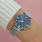 Armani Quartz Stållänk Blå