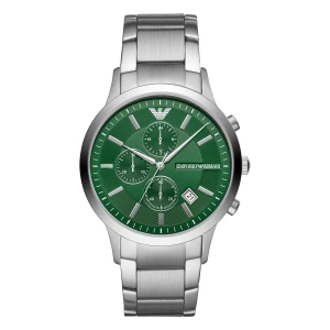 Armani Renato Quartz Kronograf Stållänk Grön