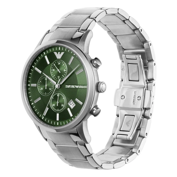 Armani Renato Quartz Kronograf Stållänk Grön