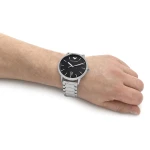 Armani Ruggero Quartz Stållänk Svart