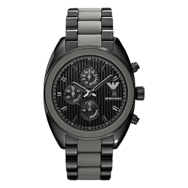 Armani Sportivo Quartz Kronograf Stållänk Svart