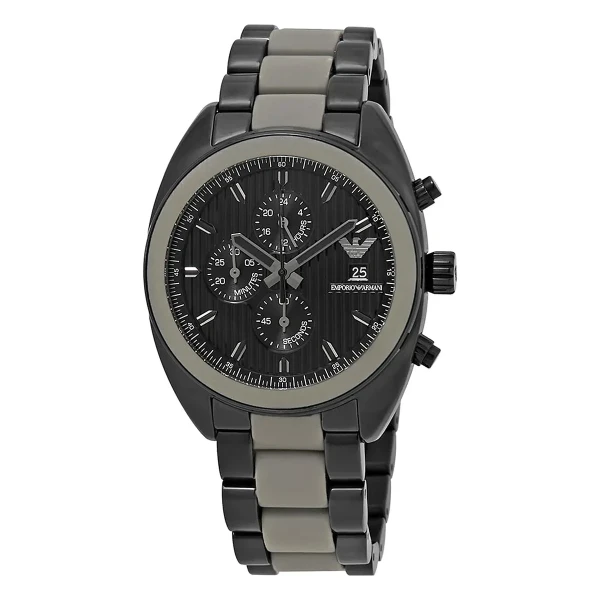 Armani Sportivo Quartz Kronograf Stållänk Svart