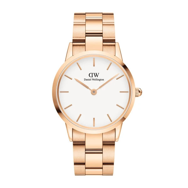 Daniel Wellington Iconic Link Rose Gold 36 mm Quartz Stållänk Äggskalsvit