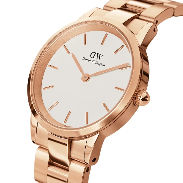 Daniel Wellington Iconic Link Rose Gold 36 mm Quartz Stållänk Äggskalsvit