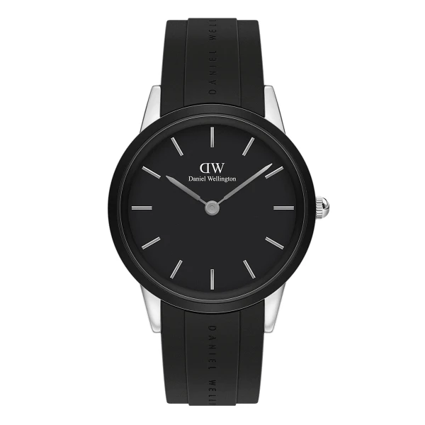 Daniel Wellington Iconic Motion 40 mm Quartz Gummiarmband Svart