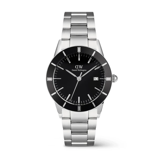 Daniel Wellington Iconic Paradigma Link Black Enamel Quartz Stållänk Svart DW00600822