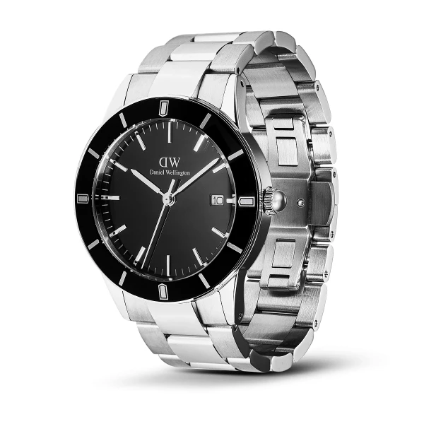 Daniel Wellington Iconic Paradigma Link Black Enamel Quartz Stållänk Svart DW00600822