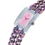 Guess Quartz Flerfärgad Stållänk Rosa