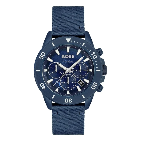 Hugo Boss Admiral Solar Kronograf Textilarmband Blå