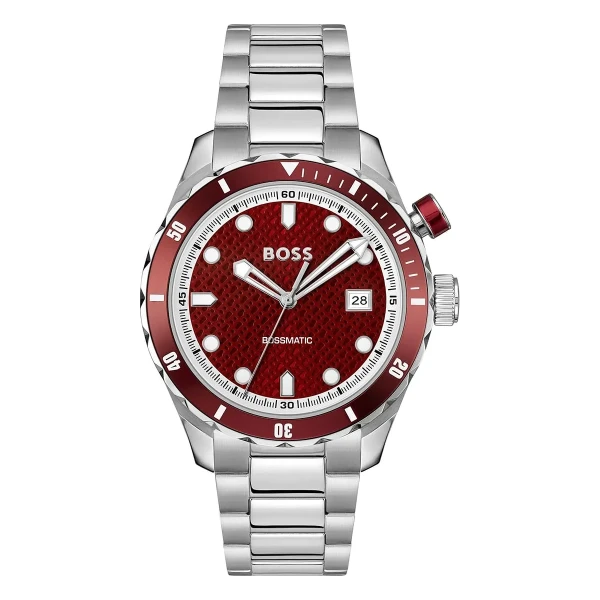 Hugo Boss Bossmatic Kinetic Stållänk Röd