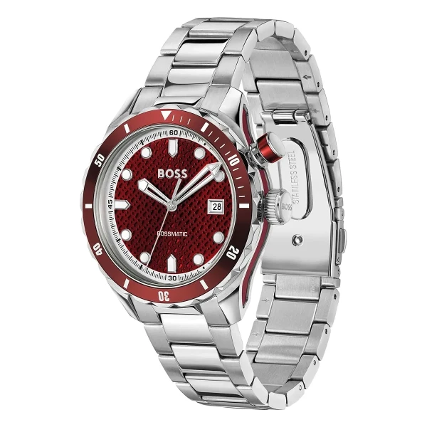 Hugo Boss Bossmatic Kinetic Stållänk Röd