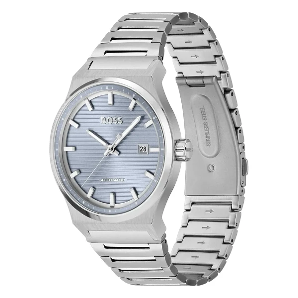 Hugo Boss Candor Auto Automatic Stållänk Ljusblå