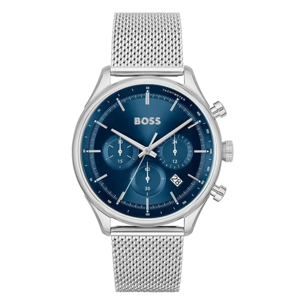 Hugo Boss Gregor Quartz Kronograf Meshlänk Blå
