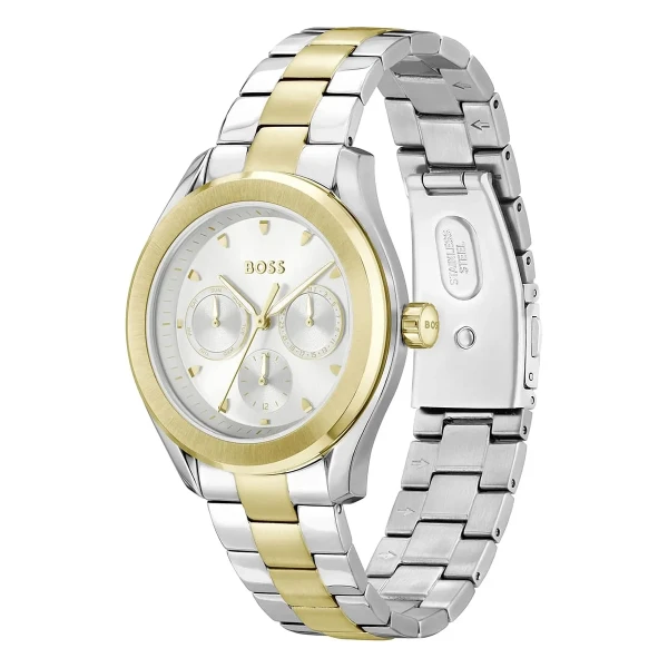 Hugo Boss Lida Quartz Multifunktion Tvåfärgad Stållänk Silver