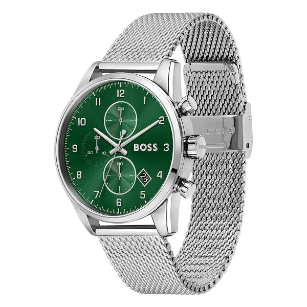 Hugo Boss Skymaster Quartz Kronograf Meshlänk Grön