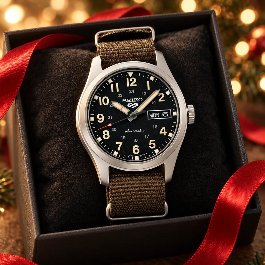 Seiko 5 Sports Field på natoarmband i presentask