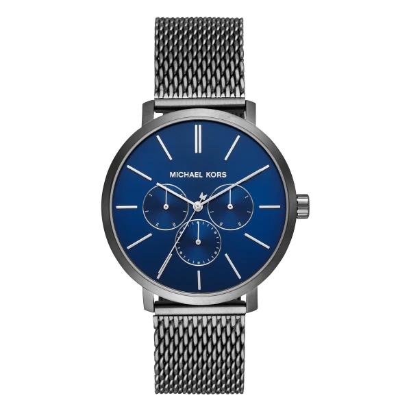 Michael Kors Blake Quartz Multifunktion Gunmetal Mesharmband Blå