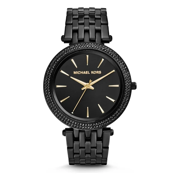Michael Kors Darci Pavé Quartz Svart Stållänk Svart