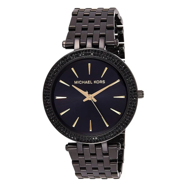 Michael Kors Darci Pavé Quartz Svart Stållänk Svart