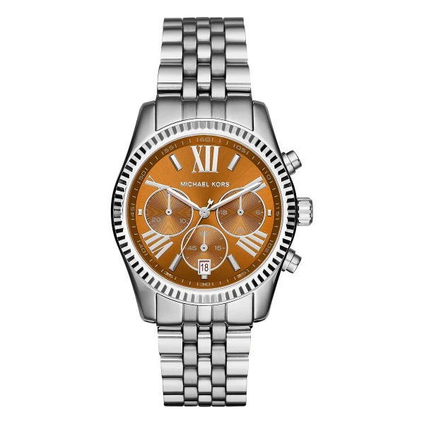 Michael Kors Lexington 38 mm Quartz Kronograf Stållänk Brun