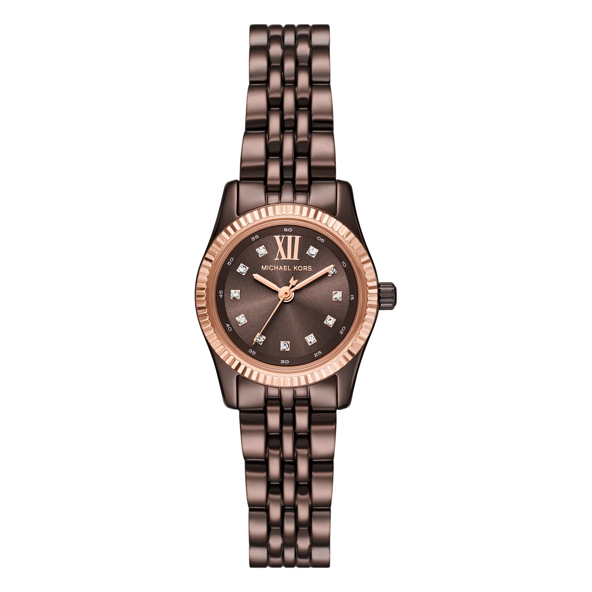Michael Kors Lexington Quartz Brun Stållänk Brun Michael Kors Lexington Quartz Brun Stållänk Brun