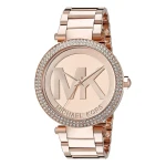 Michael Kors Parker Pavé Quartz Roséguldfärgad Stållänk Rosa