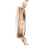 Michael Kors Parker Pavé Quartz Roséguldfärgad Stållänk Rosa
