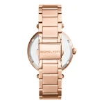 Michael Kors Parker Pavé Quartz Roséguldfärgad Stållänk Rosa