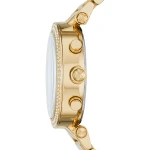Michael Kors Parker Quartz Guldfärgad Stållänk Blå