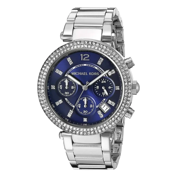 Michael Kors Parker Quartz Kronograf Stållänk Mörkblå