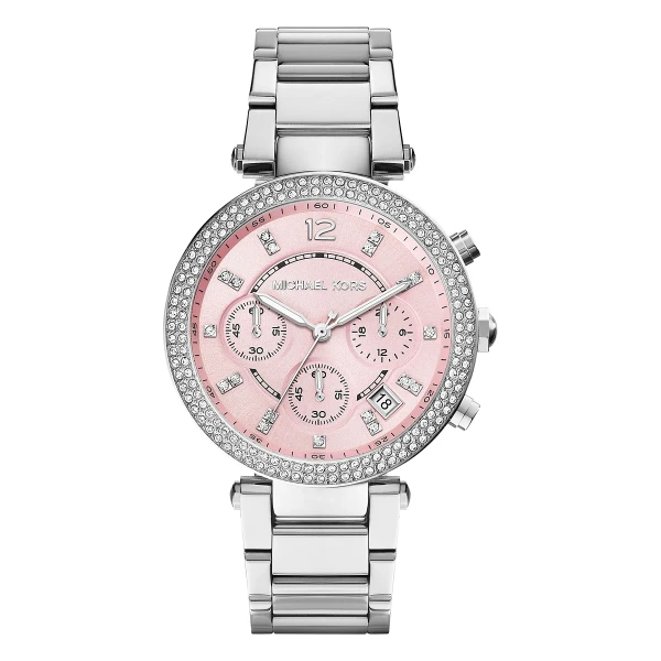 Michael Kors Parker Quartz Kronograf Stållänk Rosa