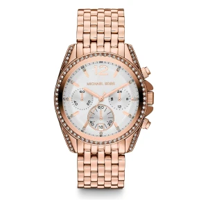 Michael Kors Pressley Quartz Kronograf Roséguldfärgad Stållänk Vit