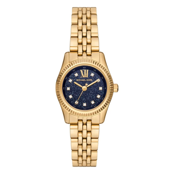 Michael Kors Quartz Guldfärgad Stållänk Blå